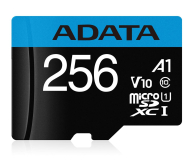 Karta pamięci Adata microSD 256GB 100MB/s AUSDX256GUICL10A1-RA1